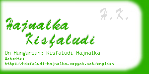 hajnalka kisfaludi business card